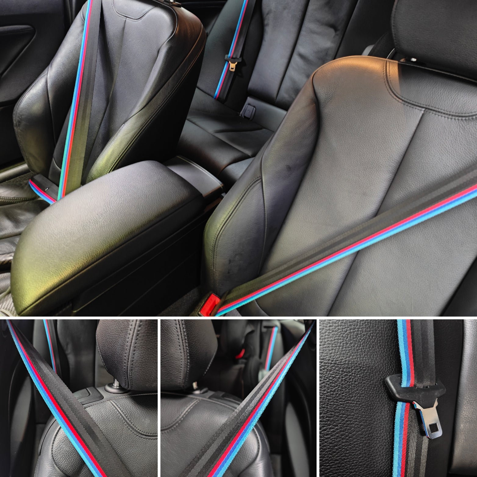 BMW 3 SERIES E90 E92 COMPETITION WIDE STRIPE SEAT BELTS FITTING BA M Tec Dynamics