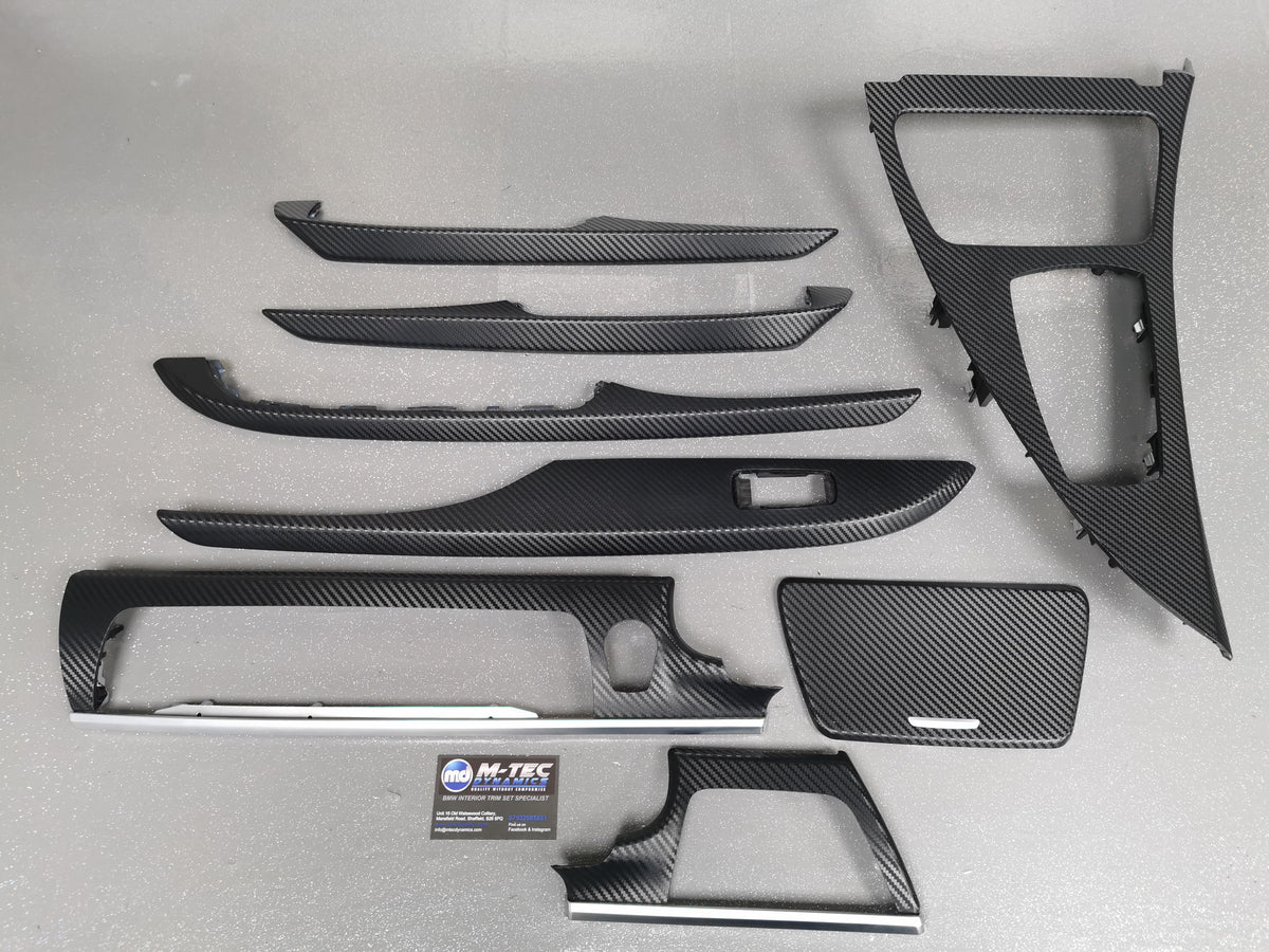 BMW 6-SERIES F06 GRAN COUPE 3D BLACK CARBON INTERIOR TRIM SET – M