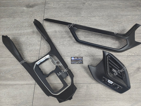 BMW 1-SERIES F40 / 2-SERIES F44 GRAN COUPE - DASH & CENTRE CONSOLE SET - DEEP TEXTURED GLOSSY BLACK CARBON (MTD-TEX)