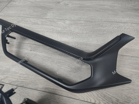 BMW 1-SERIES F40 / 2-SERIES F44 GRAN COUPE - DASH & CENTRE CONSOLE SET - DEEP TEXTURED GLOSSY BLACK CARBON (MTD-TEX)