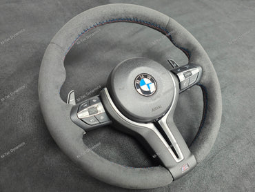 BMW F-SERIES FULL ALCANTARA TRI-STITCH STEERING WHEEL - BMW 1 2 3 4 SERIES F20 F22 F30 F32 M2 M3 M4