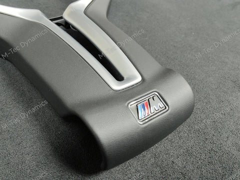 BMW F-SERIES ///M LEATHER / SILVER STEERING WHEEL TRIM - M2 M3 M4 M5 M6