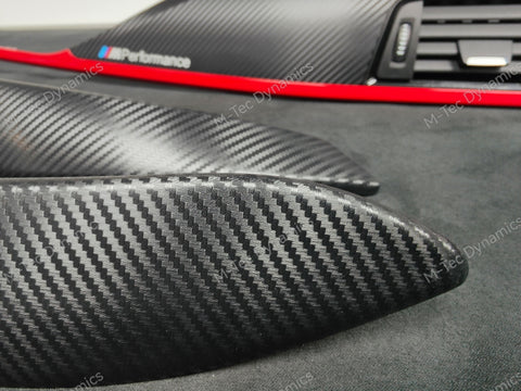 BMW F30 F31 F36 INTERIOR TRIM SET - 3D CARBON / MATT RED ACCENT (CUSTOM)