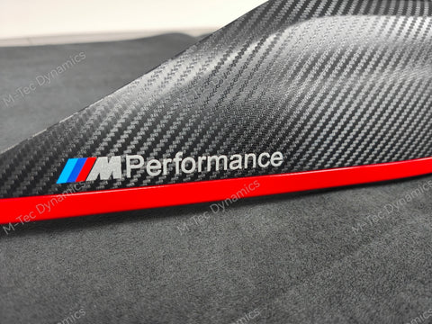 BMW F30 F31 F36 INTERIOR TRIM SET - 3D CARBON / MATT RED ACCENT (CUSTOM)