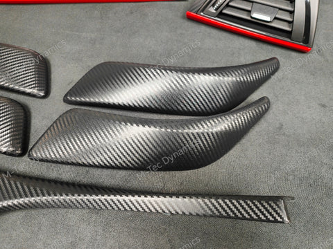 BMW F20 INTERIOR TRIM SET - 3D CARBON / RED ACCENT (CUSTOM)