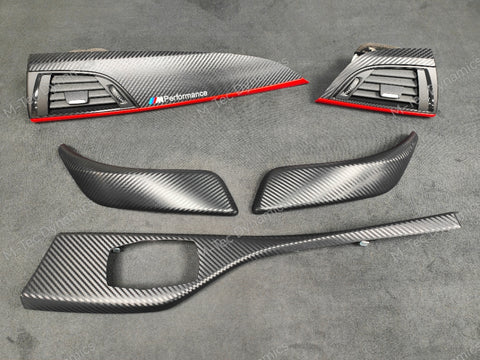 BMW F21 F22 TRIM SET - 3D CARBON / RED ACCENT