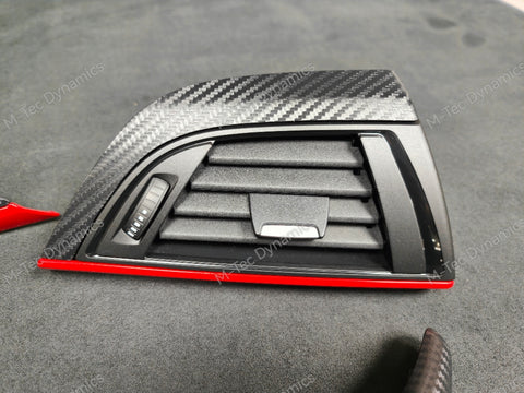 BMW F20 INTERIOR TRIM SET - 3D CARBON / RED ACCENT (CUSTOM)