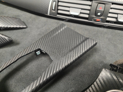 BMW F30 F31 F36 F80 LCI INTERIOR TRIM SET - 3D CARBON / BLACK ACCENT