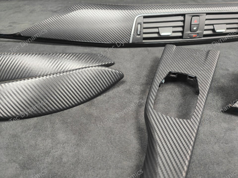 BMW F32 LCI COUPE INTERIOR TRIM SET - 3D CARBON / BLACK ACCENT