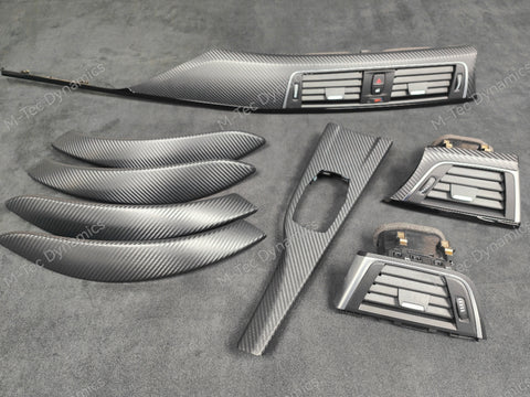 BMW F30 F31 F36 F80 LCI INTERIOR TRIM SET - 3D CARBON / BLACK ACCENT