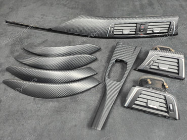 BMW F30 F31 F36 F80 LCI INTERIOR TRIM SET - 3D CARBON / BLACK ACCENT