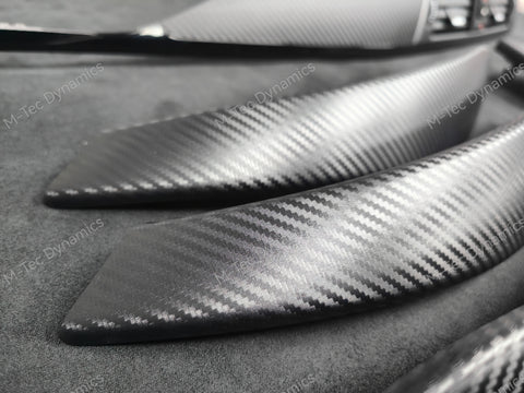 BMW F30 F31 F36 F80 LCI INTERIOR TRIM SET - 3D CARBON / BLACK ACCENT