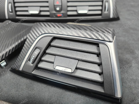 BMW F30 F31 F36 F80 LCI INTERIOR TRIM SET - 3D CARBON / BLACK ACCENT