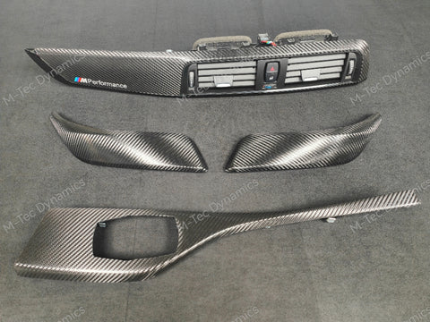 BMW F21 F22 LCI-2 INTERIOR TRIM SET - PREMIUM TEXTURED BLACK CARBON