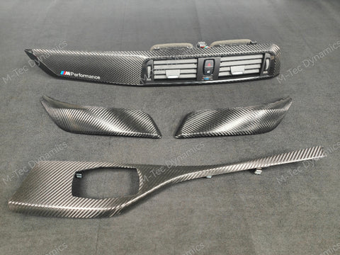 BMW F21 F22 LCI-2 INTERIOR TRIM SET - PREMIUM TEXTURED BLACK CARBON