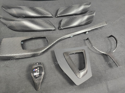 BMW F20 F21 F22 F23 LCI-2 INTERIOR TRIM SET - PREMIUM TEXTURED BLACK CARBON - WRAPPING SERVICE