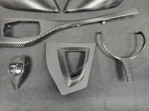 BMW F20 F21 F22 F23 LCI-2 INTERIOR TRIM SET - PREMIUM TEXTURED BLACK CARBON - WRAPPING SERVICE