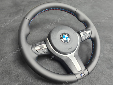 BMW F-SERIES NAPPA LEATHER TRI-STITCH STEERING WHEEL (MANUAL) - BMW 1 2 3 4 SERIES F20 F22 F30 F32 M2 M3 M4