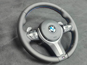 BMW F-SERIES NAPPA LEATHER TRI-STITCH STEERING WHEEL (AUTO) - BMW 1 2 3 4 SERIES F20 F22 F30 F32 M2 M3 M4