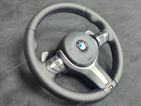 BMW F-SERIES NAPPA LEATHER TRI-STITCH STEERING WHEEL (AUTO) - BMW 5 6 SERIES F10 F11 M5 F06 F12 F13 M6