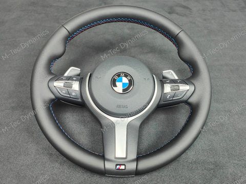 BMW F-SERIES NAPPA LEATHER TRI-STITCH STEERING WHEEL (AUTO) - BMW 5 6 SERIES F10 F11 M5 F06 F12 F13 M6