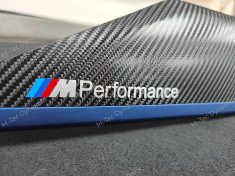 BMW F30 F31 F36 F82 INTERIOR TRIM SET - 4D CARBON / BLUE ACCENT