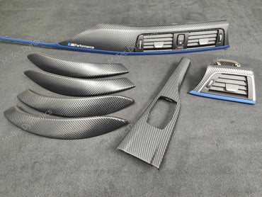 BMW F30 BMW F30 F31 F36 F80 LCI INTERIOR TRIM SET - 3D CARBON / BLUE ACCENT