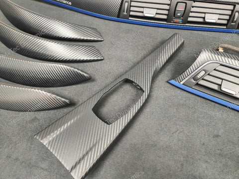 BMW F30 BMW F30 F31 F36 F80 LCI INTERIOR TRIM SET - 3D CARBON / BLUE ACCENT