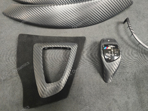 WRAPPING SERVICE - BMW F3X F8X CUSTOM INTERIOR TRIM SET - ALCANTARA / BLUE / 3D CARBON - F30 F31 F32 F33 F36