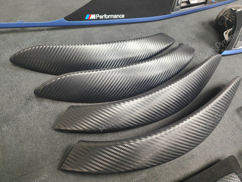 WRAPPING SERVICE - BMW F3X F8X CUSTOM INTERIOR TRIM SET - ALCANTARA / BLUE / 3D CARBON - F30 F31 F32 F33 F36