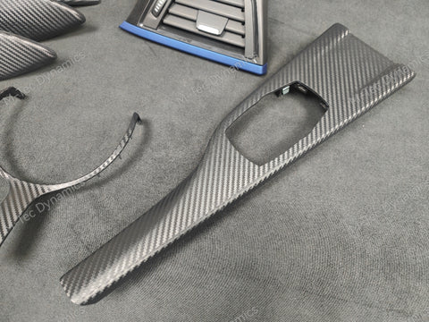 WRAPPING SERVICE - BMW F3X F8X CUSTOM INTERIOR TRIM SET - ALCANTARA / BLUE / 3D CARBON - F30 F31 F32 F33 F36