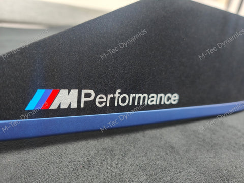 BMW F32 / F82 M4 CUSTOM INTERIOR TRIM SET - 3D CARBON / ALCANTARA STYLE  / BLUE ACCENT