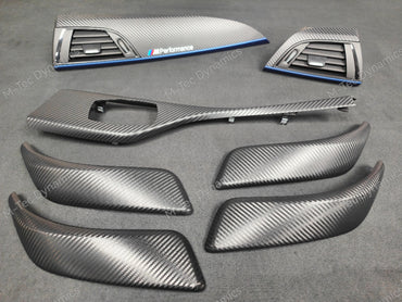 BMW F20 INTERIOR TRIM SET - 3D CARBON / BLUE ACCENT