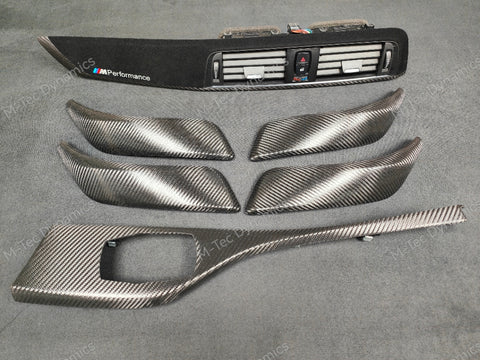 BMW F20 LCI-2 PERFORMANCE STYLE INTERIOR TRIM SET - DEEP TEXTURED GLOSSY CARBON (MTD-TEX)