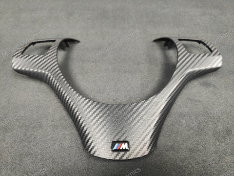 BMW E90 E91 E92 E93 - M-SPORT BLACK CARBON STEERING COVER TRIM