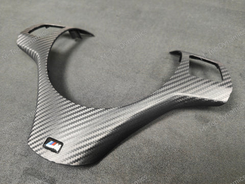 BMW E90 E91 E92 E93 - M-SPORT BLACK CARBON STEERING COVER TRIM