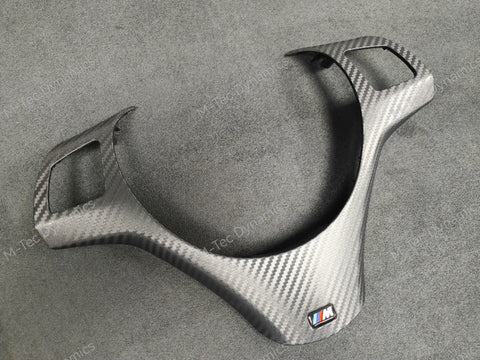 BMW E90 E91 E92 E93 - M-SPORT BLACK CARBON STEERING COVER TRIM