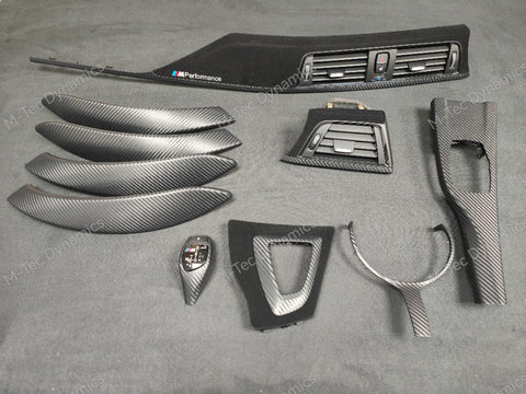 WRAPPING SERVICE - BMW F3X F8X PERFORMANCE STYLE INTERIOR TRIM SET - 3D CARBON