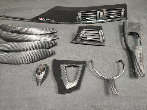 WRAPPING SERVICE - BMW F3X F8X PERFORMANCE STYLE INTERIOR TRIM SET - 3D CARBON