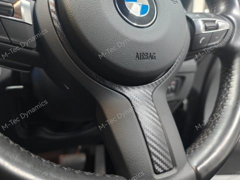 BMW F20 F21 F22 F23 LCI-2 CUSTOM INTERIOR TRIM SET - 3D MATT BLACK CARBON / BLUE ACCENT - WRAPPING SERVICE