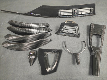 WRAPPING SERVICE - BMW F3X INTERIOR TRIM SET - PERFORMANCE STYLE / DEEP TEXTURED GLOSSY CARBON (MTD-TEX) F30 F31 F32 F33 F36