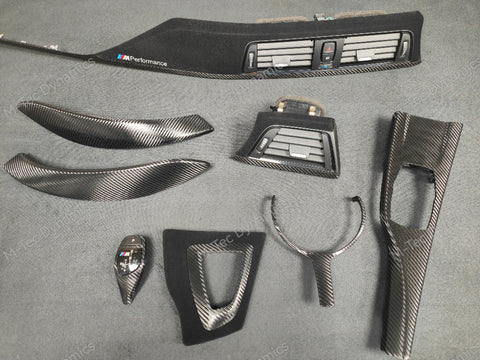 WRAPPING SERVICE - BMW F3X INTERIOR TRIM SET - PERFORMANCE STYLE / DEEP TEXTURED GLOSSY CARBON (MTD-TEX) F30 F31 F32 F33 F36