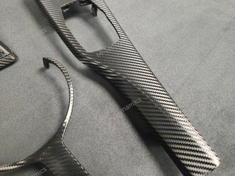 WRAPPING SERVICE - BMW F3X INTERIOR TRIM SET - PERFORMANCE STYLE / DEEP TEXTURED GLOSSY CARBON (MTD-TEX) F30 F31 F32 F33 F36