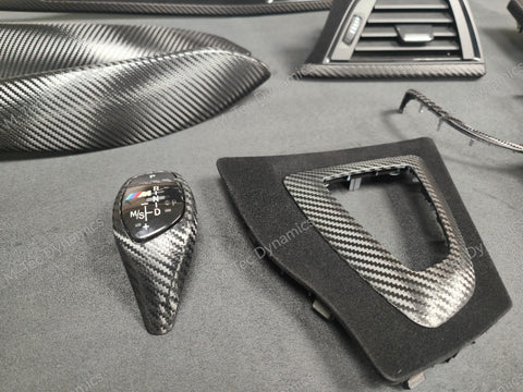 WRAPPING SERVICE - BMW F3X INTERIOR TRIM SET - PERFORMANCE STYLE / DEEP TEXTURED GLOSSY CARBON (MTD-TEX) F30 F31 F32 F33 F36