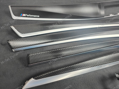 BMW F10 F11 M5 INTERIOR TRIM SET - DEEP TEXTURED GLOSSY BLACK CARBON (MTD-TEX)