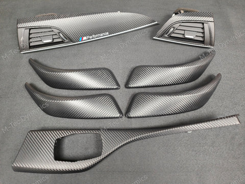 BMW F20 INTERIOR TRIM SET - 3D CARBON / SILVER ACCENT (#5)