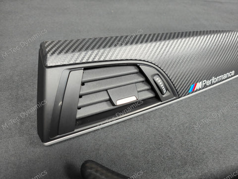 BMW F21 F22 TRIM SET - 3D CARBON / SILVER ACCENT