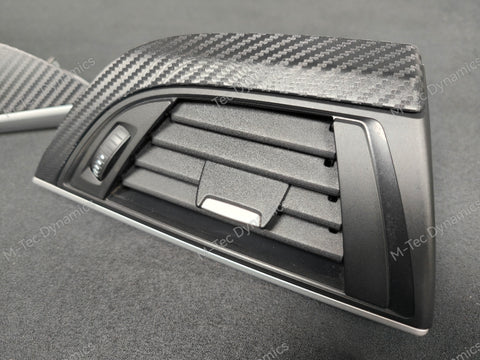 BMW F21 F22 TRIM SET - 3D CARBON / SILVER ACCENT