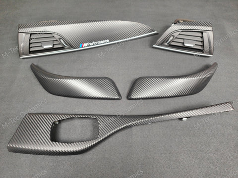 BMW F21 F22 TRIM SET - 3D CARBON / SILVER ACCENT