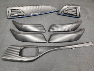 BMW F20 INTERIOR TRIM SET - 3D CARBON / BLUE ACCENT #3